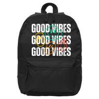 Good Vibes Smiley Retro Vintage 16 in Basic Backpack