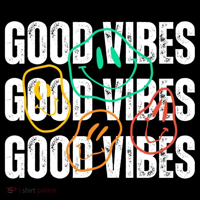 Good Vibes Smiley Retro Vintage Bag