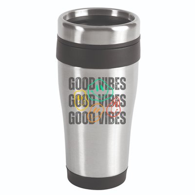 Good Vibes Smiley Retro Vintage 16oz Travel Tumbler