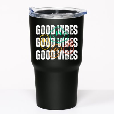Good Vibes Smiley Retro Vintage Tumbler