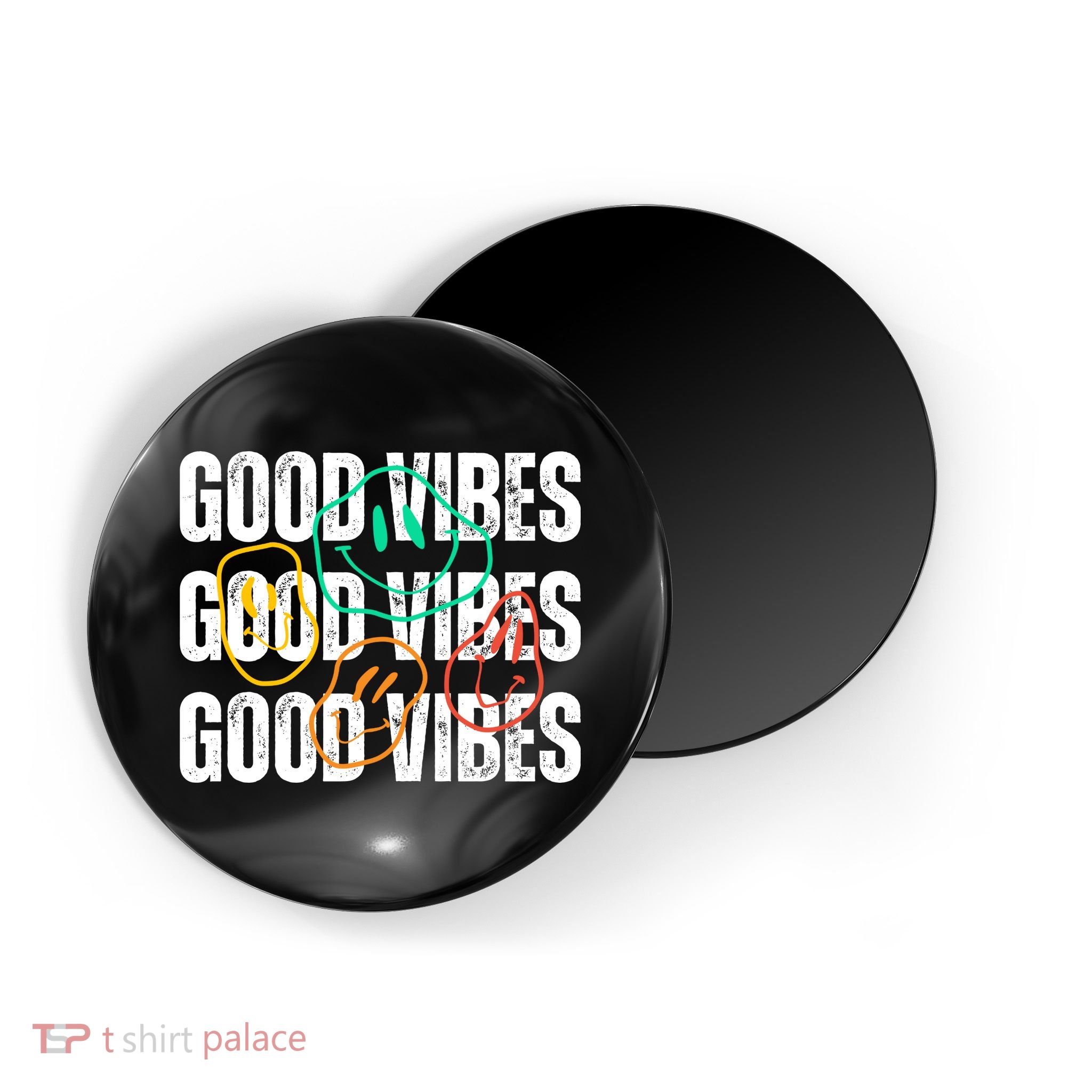 Good Vibes Smiley Retro Vintage Magnet