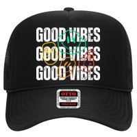 Good Vibes Smiley Retro Vintage Hat
