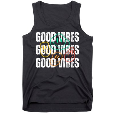 Good Vibes Smiley Retro Vintage Tank Top