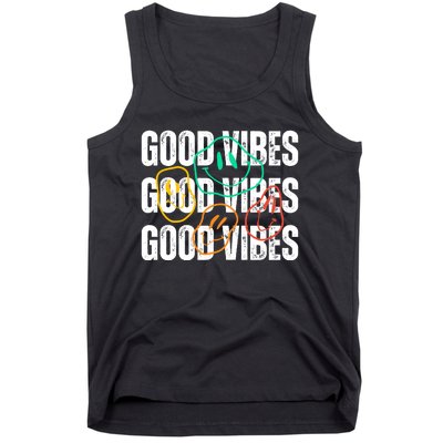 Good Vibes Smiley Retro Vintage Tank Top