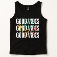 Good Vibes Smiley Retro Vintage Tank Top