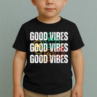 Good Vibes Smiley Retro Vintage Toddler T-Shirt