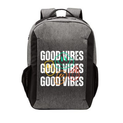 Good Vibes Smiley Retro Vintage Vector Backpack