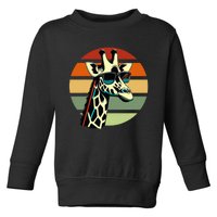 Giraffe Vintage Sunglasses Toddler Sweatshirt