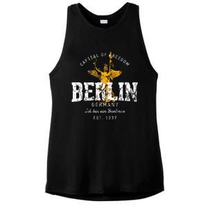 Germany Vacation Souvenir Berlin Ladies PosiCharge Tri-Blend Wicking Tank