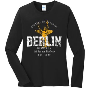 Germany Vacation Souvenir Berlin Ladies Long Sleeve Shirt