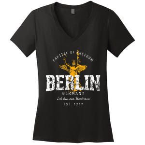 Germany Vacation Souvenir Berlin Women's V-Neck T-Shirt