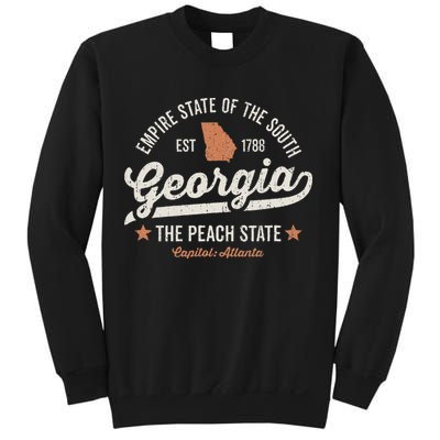 Georgia Vintage Sports Design The Peach State America Rough Sweatshirt