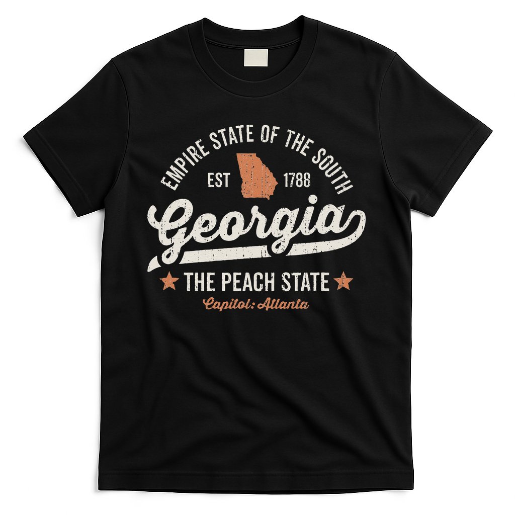 Georgia Vintage Sports Design The Peach State America Rough T-Shirt