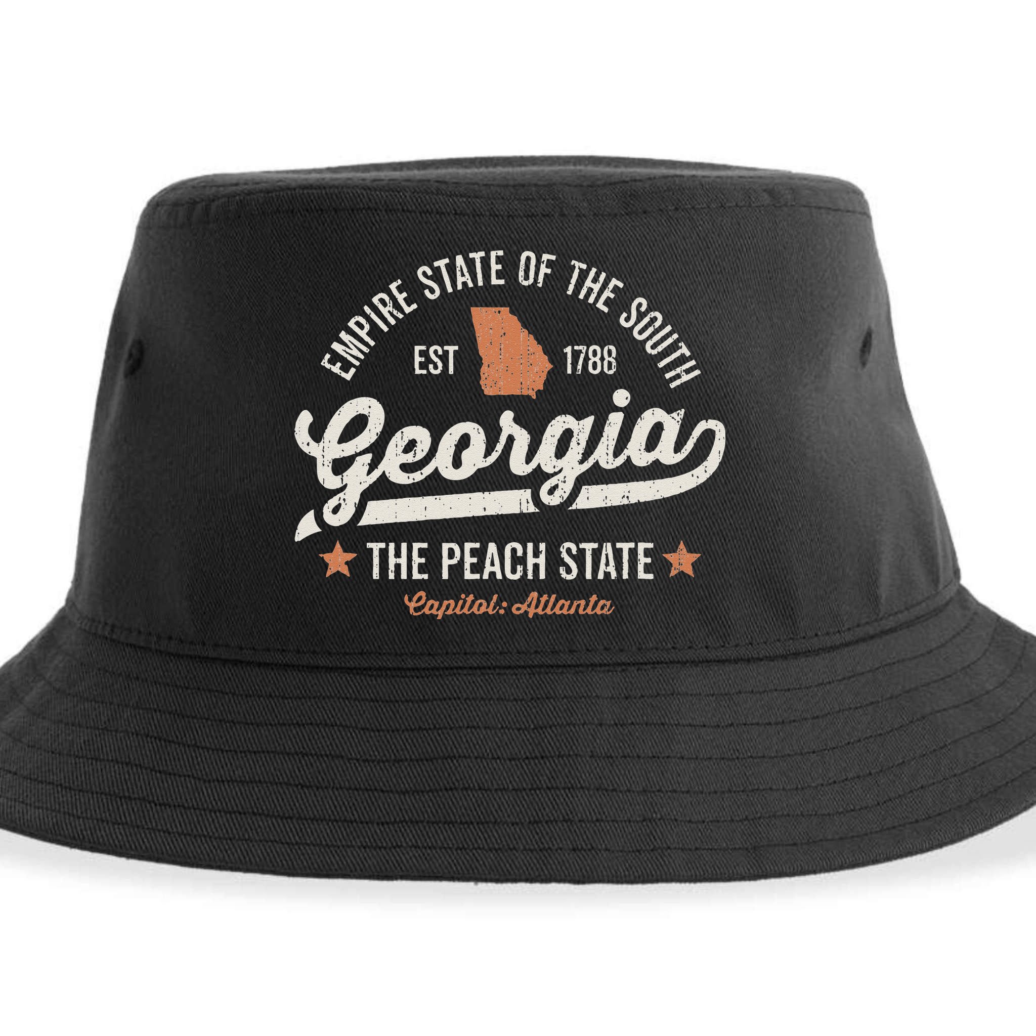 Georgia Vintage Sports Design The Peach State America Rough Sustainable Bucket Hat