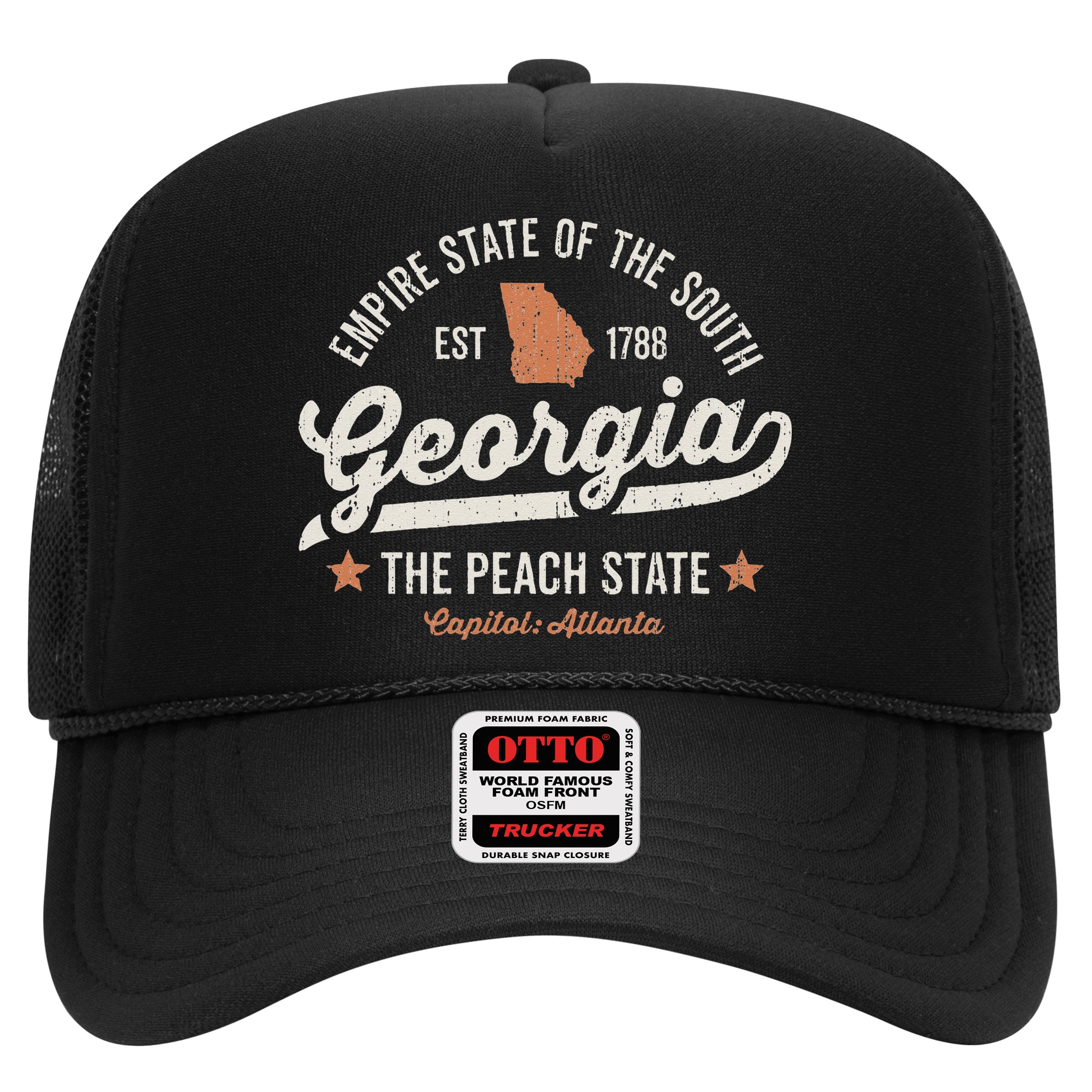 Georgia Vintage Sports Design The Peach State America Rough Hat