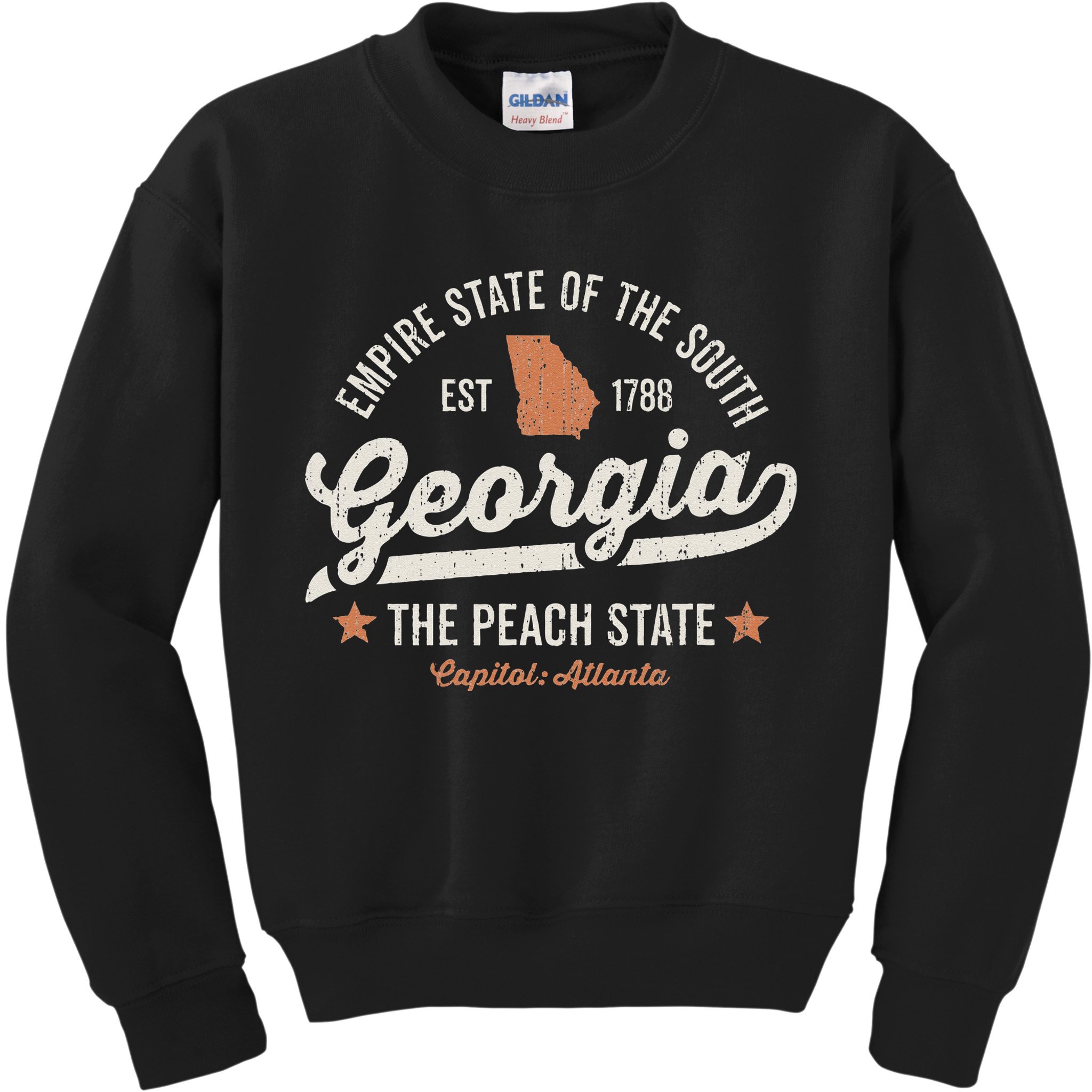 Georgia Vintage Sports Design The Peach State America Rough Kids Sweatshirt
