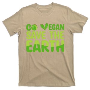 Go Vegan Save The Earth Planet Globe Earth Day April 22 T-Shirt