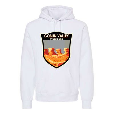 Goblin Valley State Park Utah Badge Vintage Premium Hoodie