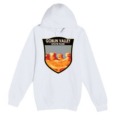 Goblin Valley State Park Utah Badge Vintage Premium Pullover Hoodie