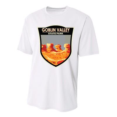 Goblin Valley State Park Utah Badge Vintage Performance Sprint T-Shirt