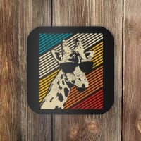 Giraffe Vintage Sunglasses Funny African Animal Lover Gift Coaster