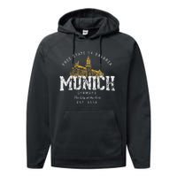 Germany Vacation Souvenir Munich Performance Fleece Hoodie