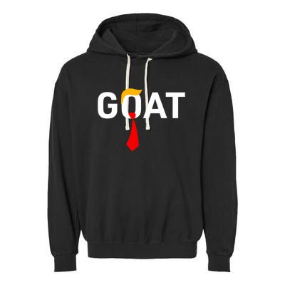 Goat Vote Trump 2024 Funny Support Republican Pro America Garment-Dyed Fleece Hoodie