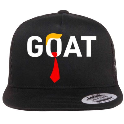 Goat Vote Trump 2024 Funny Support Republican Pro America Flatbill Hat