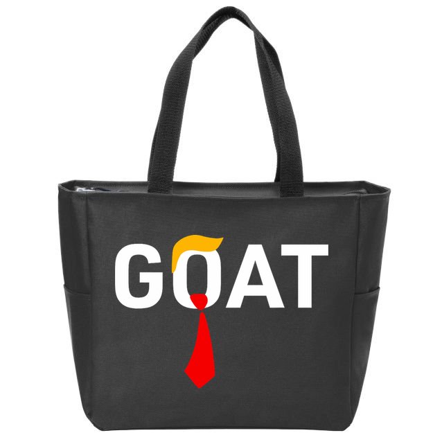 Goat Vote Trump 2024 Funny Support Republican Pro America Zip Tote Bag