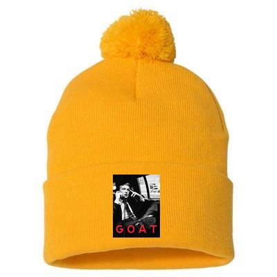 Goat Vote Trump 2024 Funny Support Republican Pro America Pom Pom 12in Knit Beanie