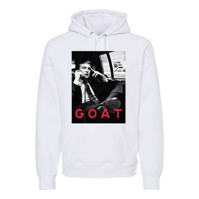 Goat Vote Trump 2024 Funny Support Republican Pro America Premium Hoodie