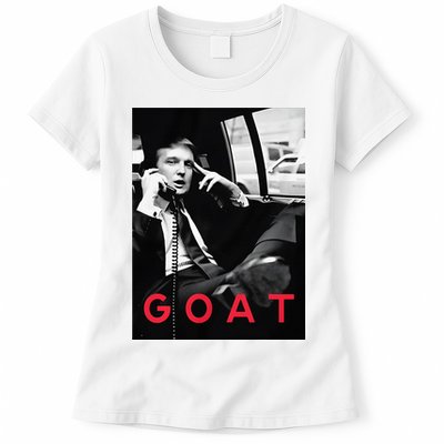 Goat Vote Trump 2024 Funny Support Republican Pro America Womens T-Shirt