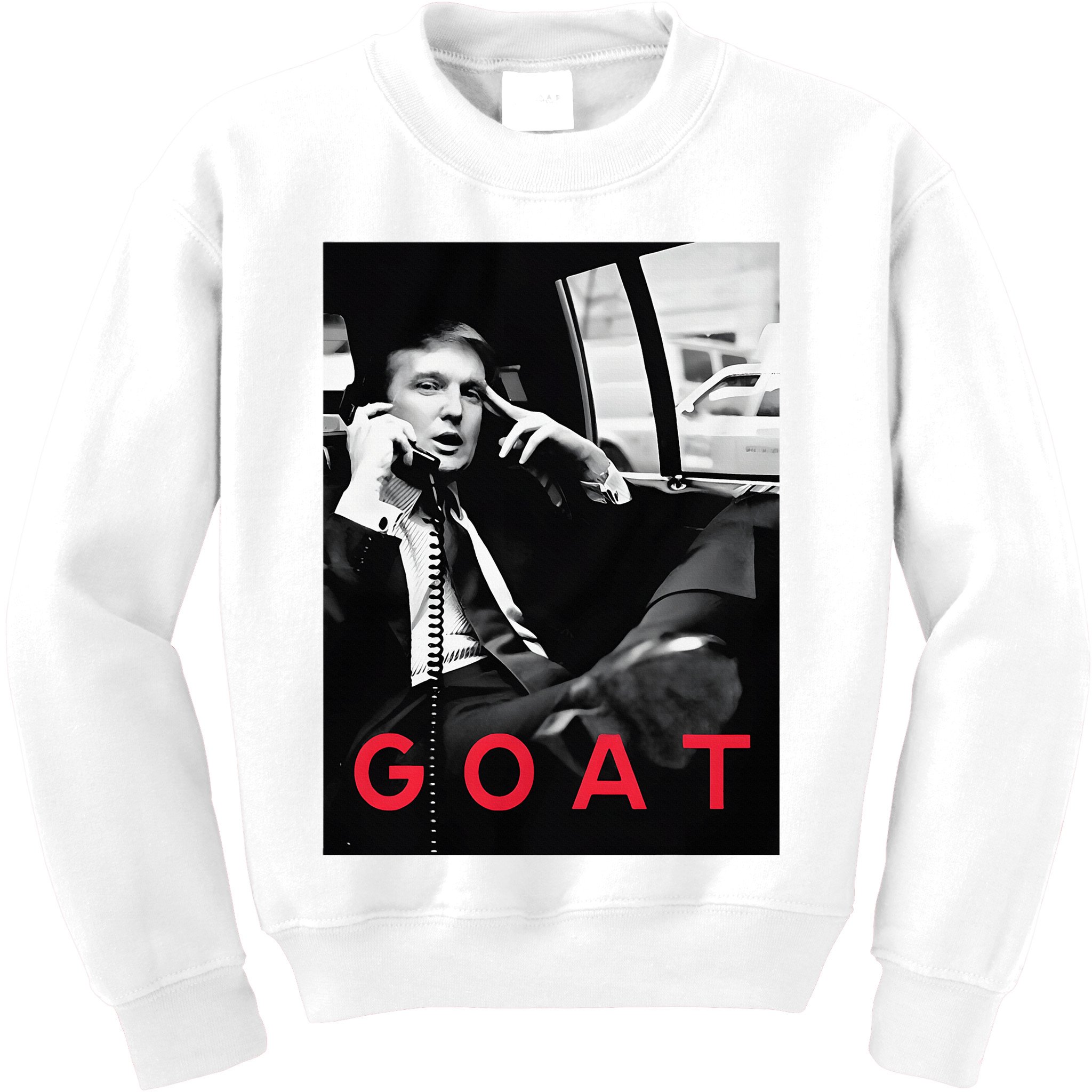 Goat Vote Trump 2024 Funny Support Republican Pro America Kids Sweatshirt