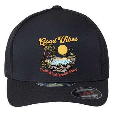 Good Vibes The Wild Pool Paradise Resort Flexfit Unipanel Trucker Cap