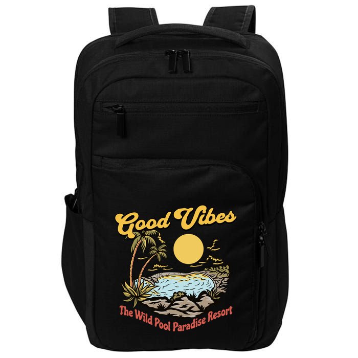 Good Vibes The Wild Pool Paradise Resort Impact Tech Backpack