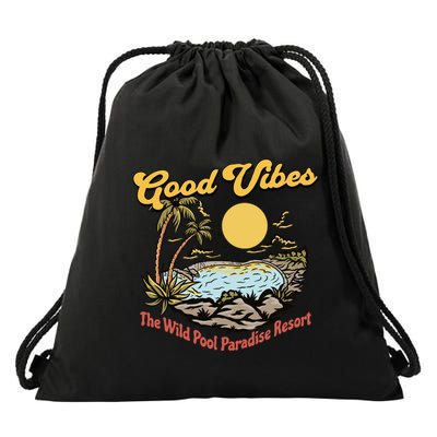 Good Vibes The Wild Pool Paradise Resort Drawstring Bag