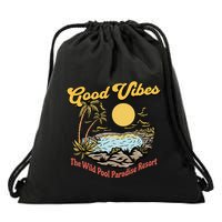 Good Vibes The Wild Pool Paradise Resort Drawstring Bag