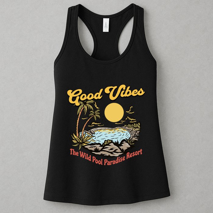 Good Vibes The Wild Pool Paradise Resort Womens Tank Top