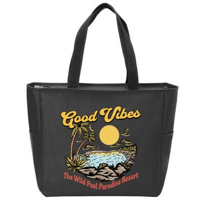 Good Vibes The Wild Pool Paradise Resort Zip Tote Bag