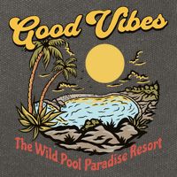 Good Vibes The Wild Pool Paradise Resort Cotton Canvas Backpack