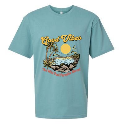 Good Vibes The Wild Pool Paradise Resort Sueded Cloud Jersey T-Shirt