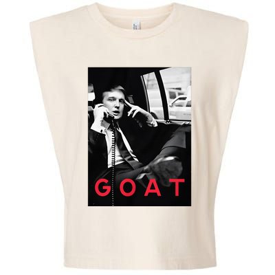 Goat Vote Trump 2024 Funny Support Republican Pro America Garment-Dyed Women's Muscle Tee