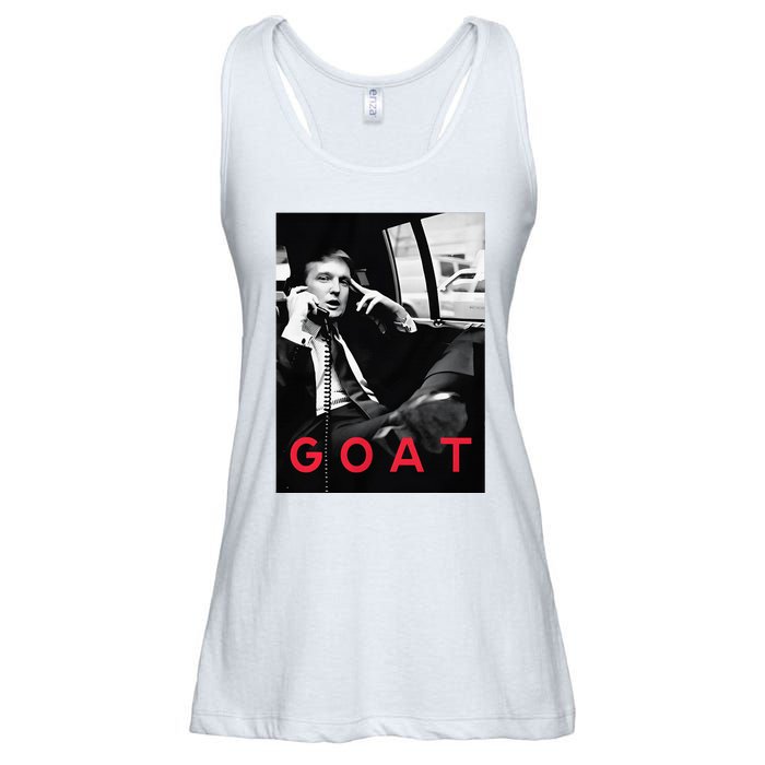 Goat Vote Trump 2024 Funny Support Republican Pro America Ladies Essential Flowy Tank