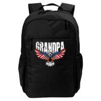 Grandpa Vintage USA Flag Bald Eagle Patriotic 4th Of July Daily Commute Backpack