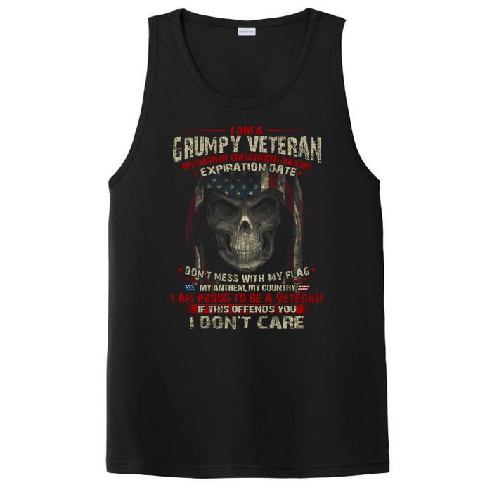 Grumpy Veteran USA Flag PosiCharge Competitor Tank