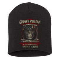 Grumpy Veteran USA Flag Short Acrylic Beanie