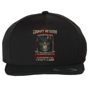 Grumpy Veteran USA Flag Wool Snapback Cap