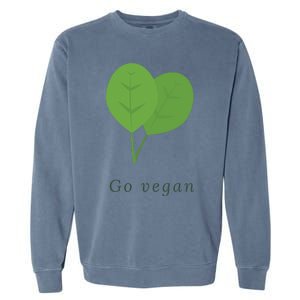 Go Vegan Vegetarian Style Vegan Style Botanical Vegan Month Garment-Dyed Sweatshirt