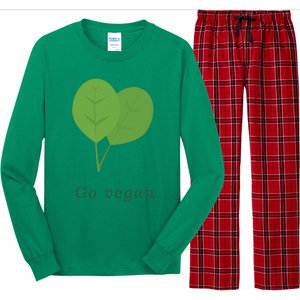 Go Vegan Vegetarian Style Vegan Style Botanical Vegan Month Long Sleeve Pajama Set