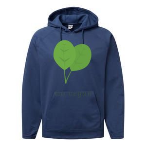 Go Vegan Vegetarian Style Vegan Style Botanical Vegan Month Performance Fleece Hoodie